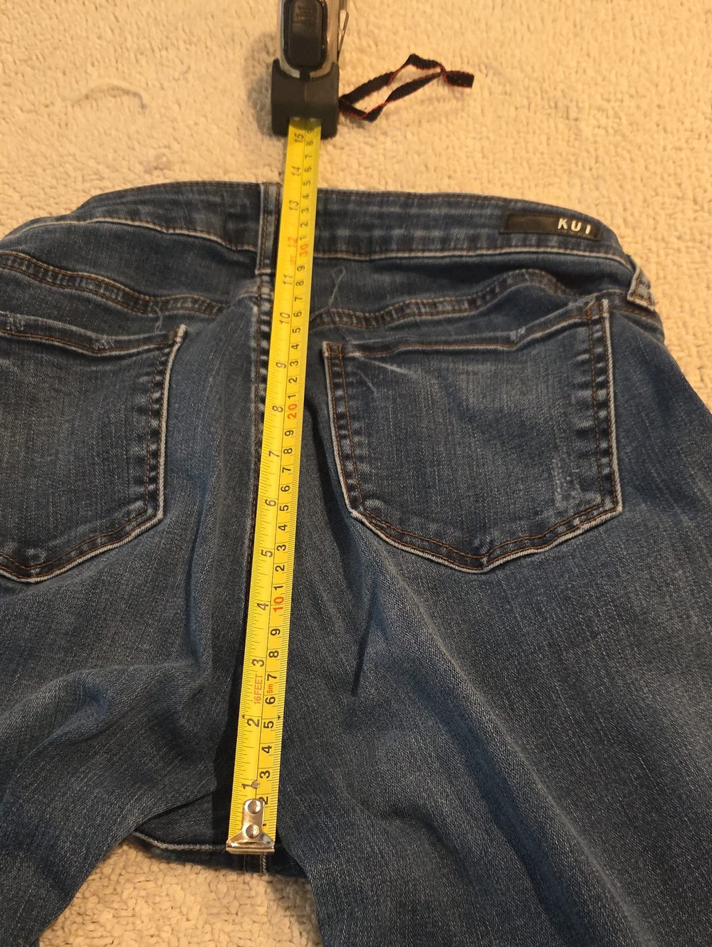 Kut from the Kloth Women's Dark Blue Rolled Cuff Jeans - Picture 10 of 11